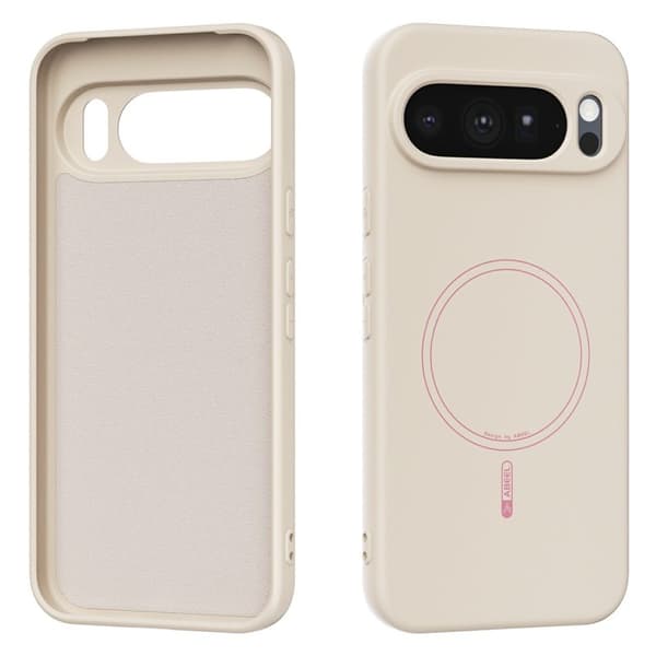 ABEEL Mobilskal till Google Pixel 10 Pro XL MagSafe Liquid Silicone Beige