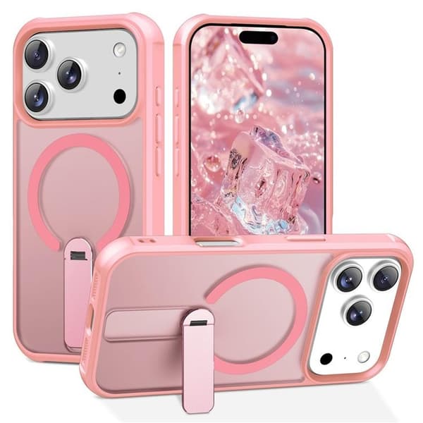 Mobilskal till iPhone 17 Pro Max MagSafe Kickstand - Rosa Rosa
