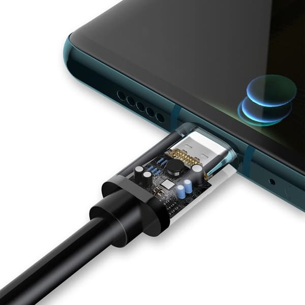 Dudao USB-C till USB-A kabel 1m Super Fast Charge - Svart Black
