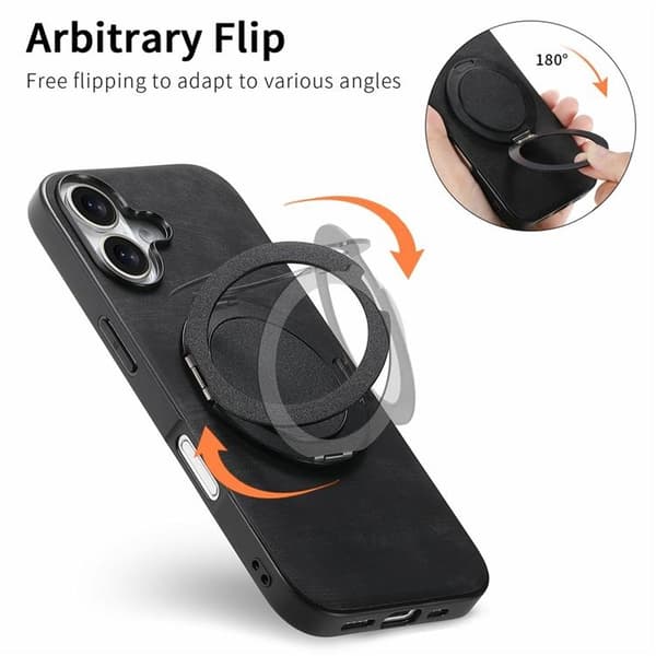 Mobilskal till iPhone 17 Rotating Kickstand - Svart Svart