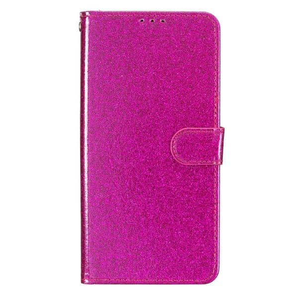 Samsung Galaxy S26 Edge Plånboksfodral Glitter Anti-Scratch Konstläder - Rosa