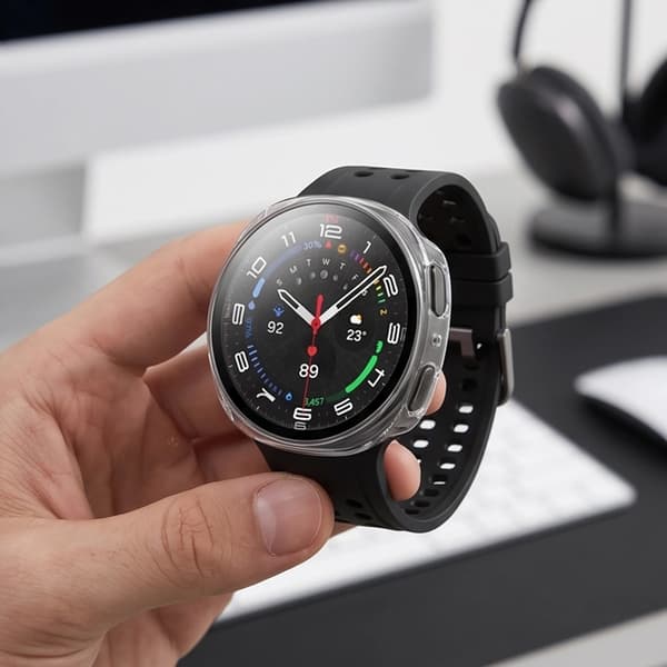 [2-Pack] Tech-Protect Skal För Galaxy Watch 8/9 (44mm) Defense - Svart/Clear