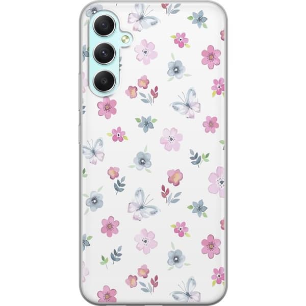 Mobilcover til Samsung Galaxy A34 med Blomster og sommerfugle