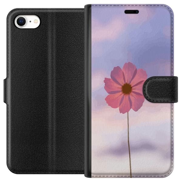 Pung Taske til Apple iPhone 6 med Lyserød Blomst