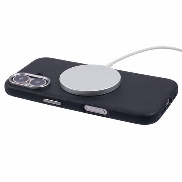 X-LEVEL Mobilskal till iPhone 16 MagSafe PU Läder Hård PC Svart