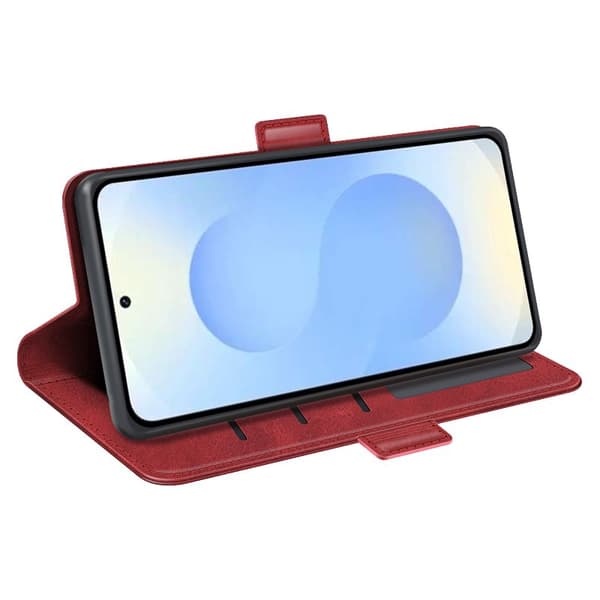 Plånboksfodral för Samsung Galaxy S26 Plus Konstläder - Röd