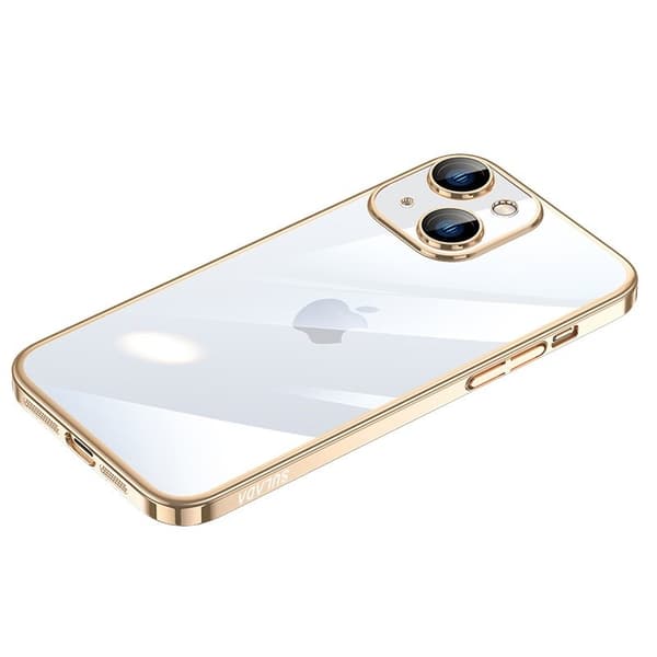 SULADA JINGJIA Mobilskal till iPhone 15 Plus Hård PC Electroplating Guld