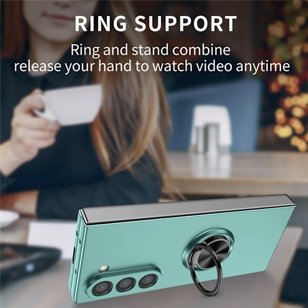 Mobilskal till Galaxy Z Fold7 Rotatable Ring Kickstand Blå