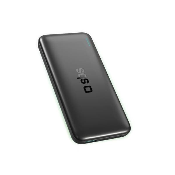 SBS Powerbank 10000mAh 10W USB-A - USB-C Infinity - Sort Svart