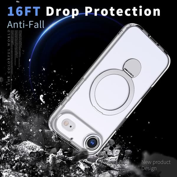 Mobilskal till iPhone Air MagSafe Rotating Kickstand Transparent