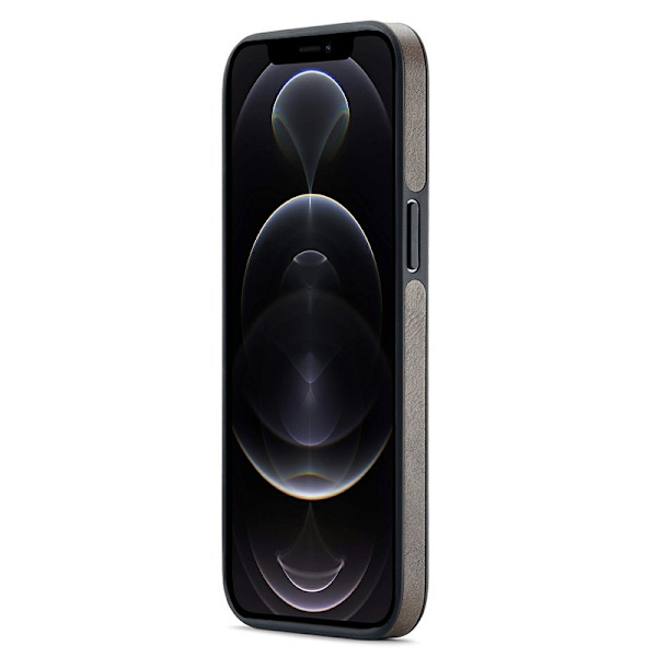 DG.MING Mobilskal till iPhone 12 Pro Max Logo View PU Läder - Brun