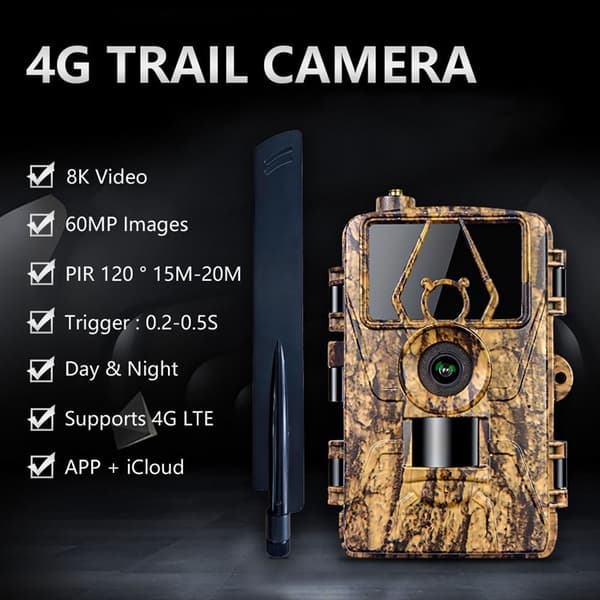 Jaktkamera 4G 60MP 8K 0.2S Vattentät PR801LTE EU-version