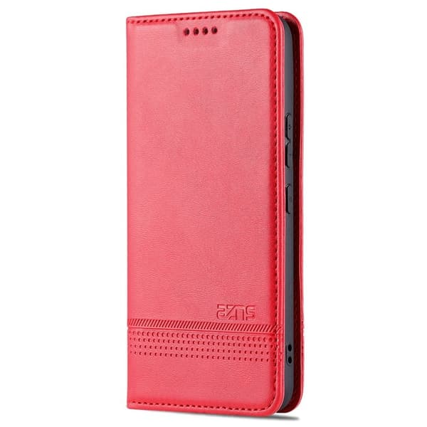 AZNS Samsung Galaxy S22+ Plånboksfodral Konstläder - Röd