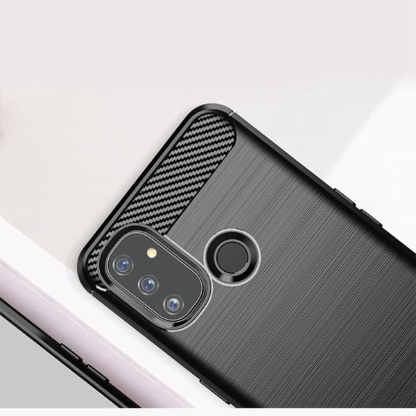Kulfiber telefontaske til Oneplus Nord N100 - Blå Blue