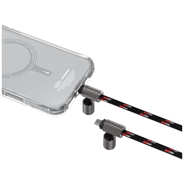Skinarma 2in1 USB-C til USB-C kabelsnor Dyno Ve - Sort Svart