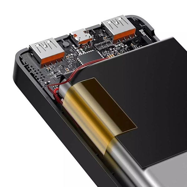 Baseus Digital Display Snabbladdare 10000mAh 20W - Svart Svart