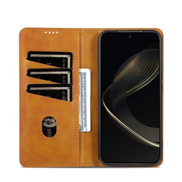 AZNS Samsung Galaxy A37 Plånboksfodral Konstläder - Brun