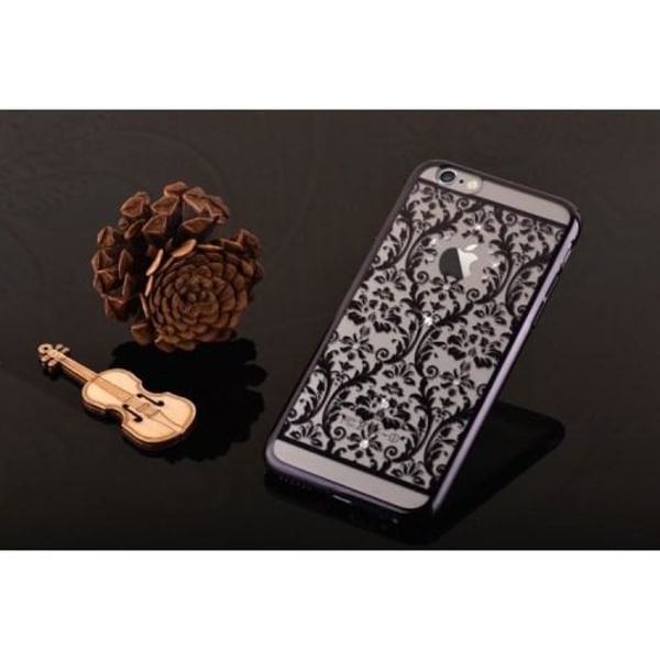 Devia skal med Swarovski-stenar till iPhone 6 / 6S  - Pattern Svart Svart