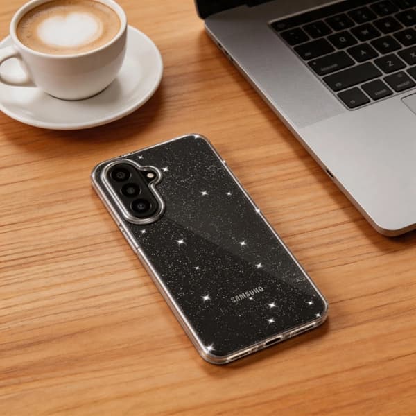 Tech-Protect Mobilskal För Galaxy A27 Flexair - Glitter Transparent