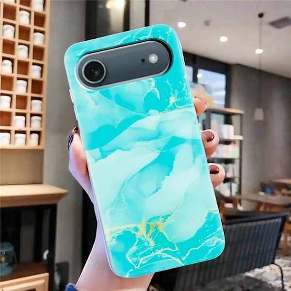 Mobilskal till iPhone Air Marble Pattern Painted TPU - Grön Grön