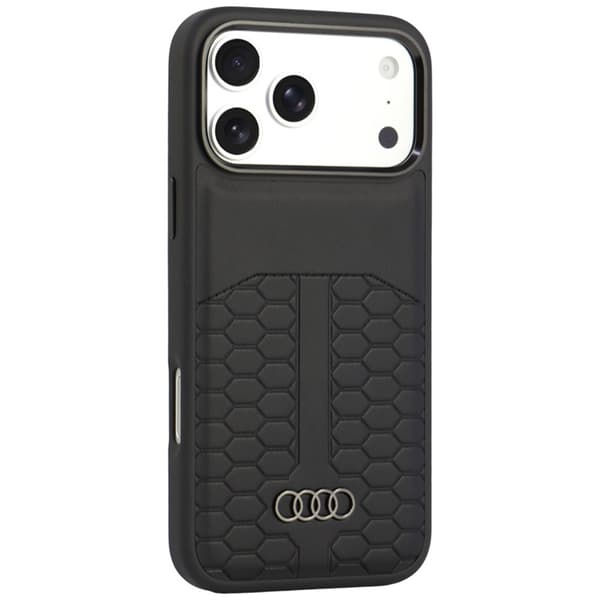 Audi Mobilskal För iPhone 18 Pro Max/17 Pro Max Magsafe Läder - Svart