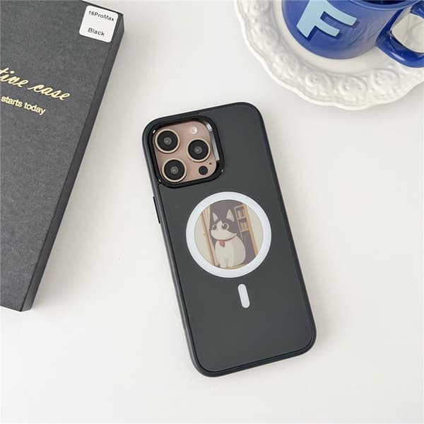 Mobilskal till iPhone 14 Pro MagSafe 4 Colors NFC DIY Smart E-Ink - Svart Svart