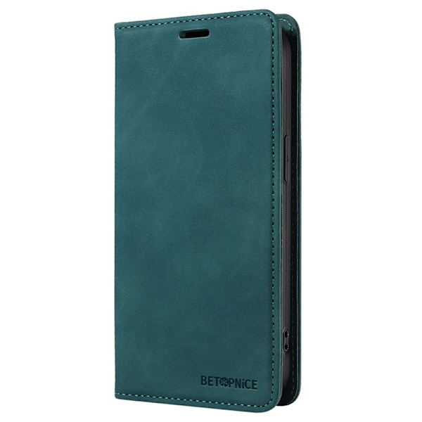 BETOPNICE 003 iPhone 16 Plus Plånboksfodral RFID Blocking Konstläder - Grön