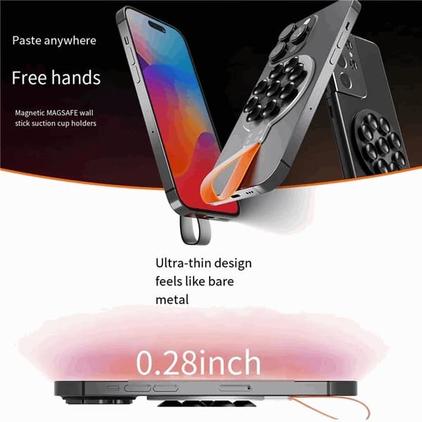 Magsafe Mobil Sugkopphållare med rem - Rosa