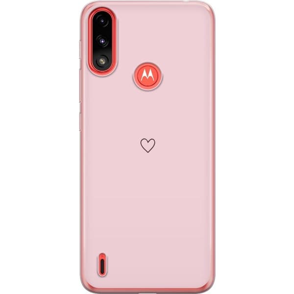 Telefontaske til Motorola Moto E7 Power med lille hjerte