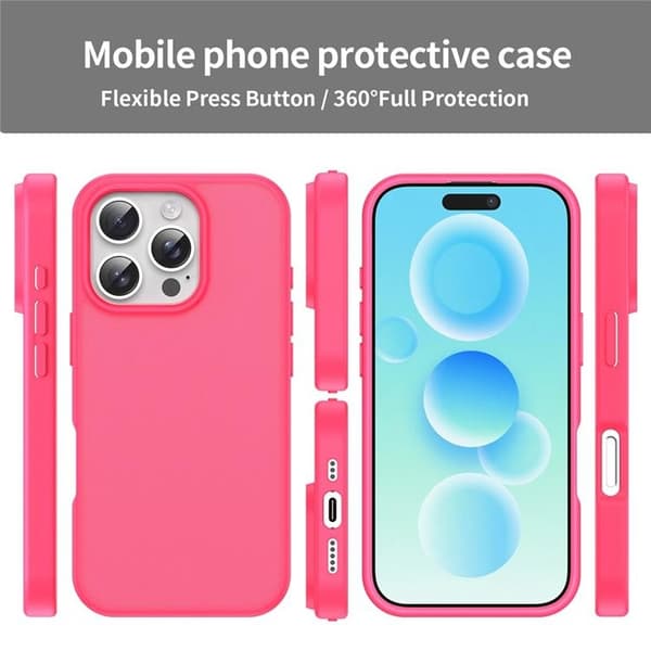 Mobilskal till iPhone 16 Pro Max Skin Touch Matte - Rosa Ros