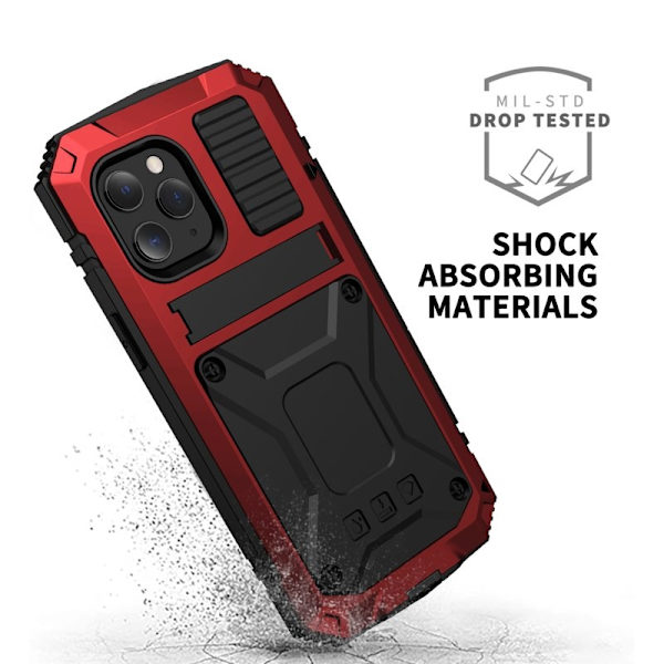 R-JUST Mobilskal till iPhone 12 Pro Max Shockproof Röd Dustproof Waterproof
