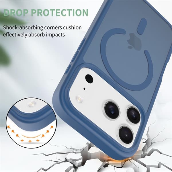 Mobilskal till iPhone 17 Pro MagSafe Acrylic Skin Touch - Blå
