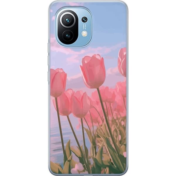 Mobilskal till Xiaomi Mi 11 med Rosa Tulpaner