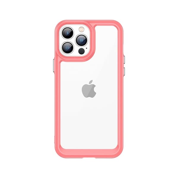 Mobilskal till iPhone 12 Pro Max Outer Space Gel Frame - Röd Röd