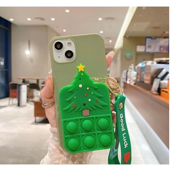 X-mas Tree Silicone Skal iPhone X / XS - Grön Grön