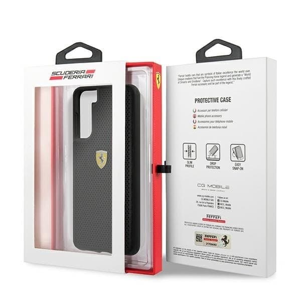 Ferrari Cover Galaxy S21 On Track Perforeret - Sort Black