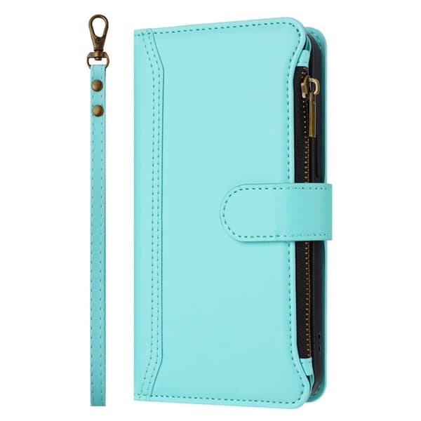 iPhone Air Plånboksfodral Zipper Med Rem - Mintgrön Grön