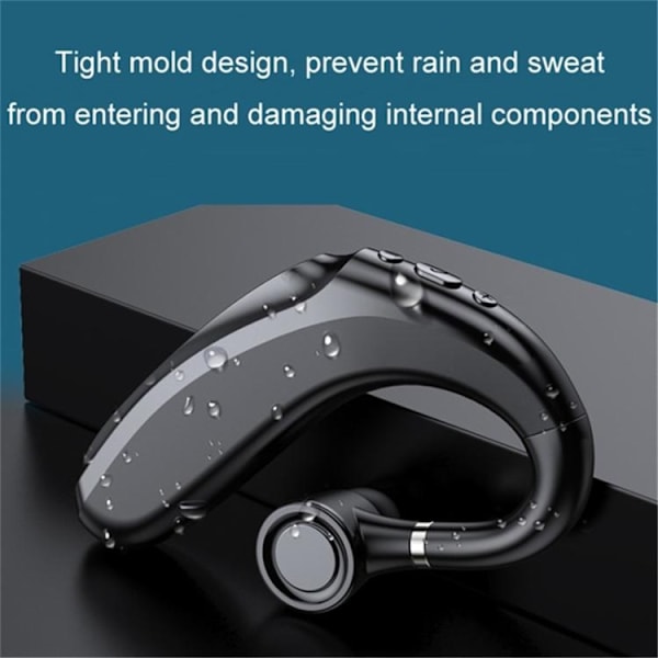 Single In-Ear Hörlur Bluetooth 300mAh Battery Earhook Q12 - Blå Blå