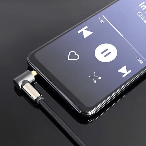 Wozinsky AUX Kabel Vinklad Mini Jack 3m - Svart