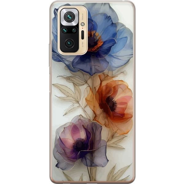 Telefontaske til Xiaomi Redmi Note 10 Pro med silkeblomster