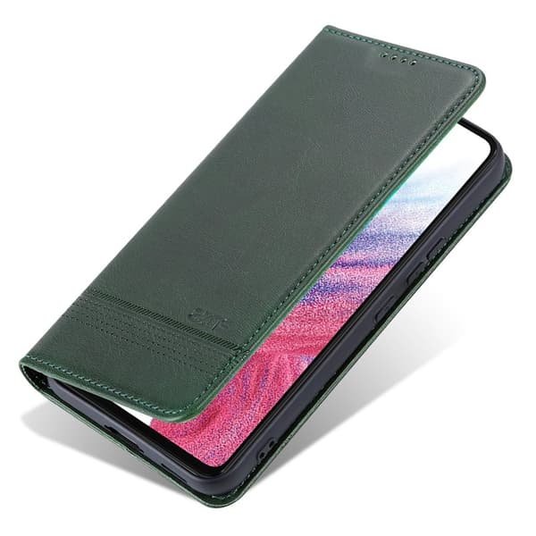 AZNS Samsung Galaxy S23 FE Plånboksfodral Flip Konstläder - Grön