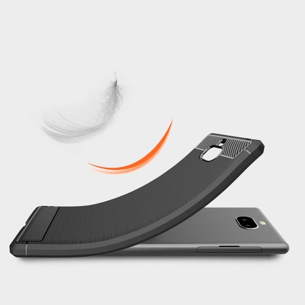 Kulfiber børstet mobilcover til Sony Xperia 10 - Sort Black
