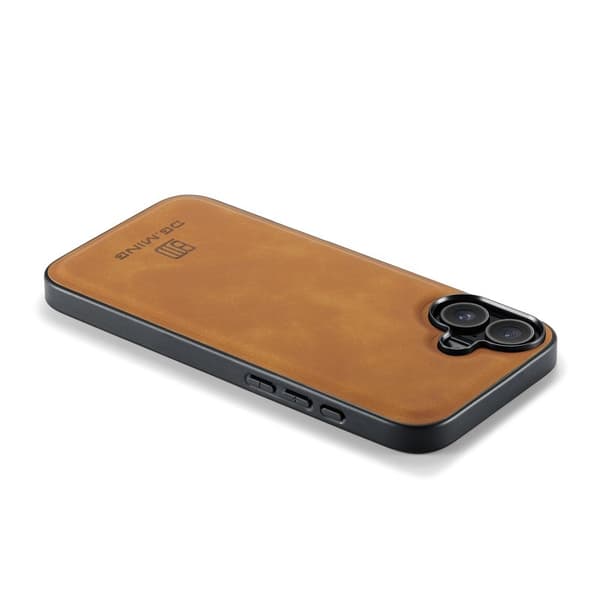 DG.MING Mobilskal till iPhone 17 PU Läder Hybrid - Brun