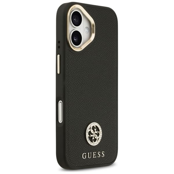 Guess Mobilskal till iPhone 17 Magsafe Grained Strass Logo - Svart Svart