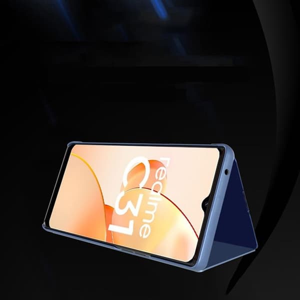 Realme C31 Etui Clear View Flip - Sort Svart
