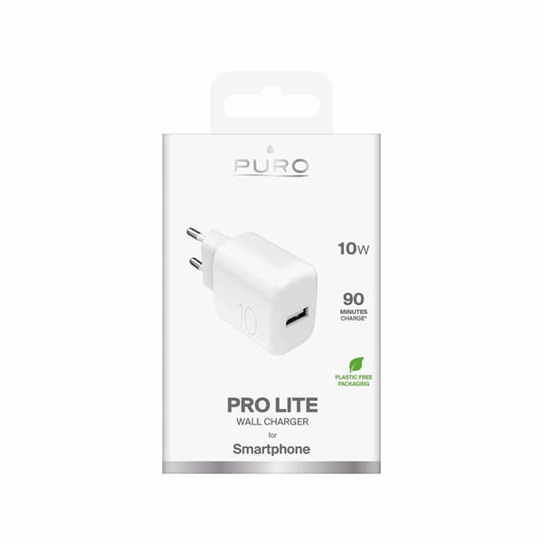 Puro Vægoplader 10W USB-C Prolite - Hvid Vit