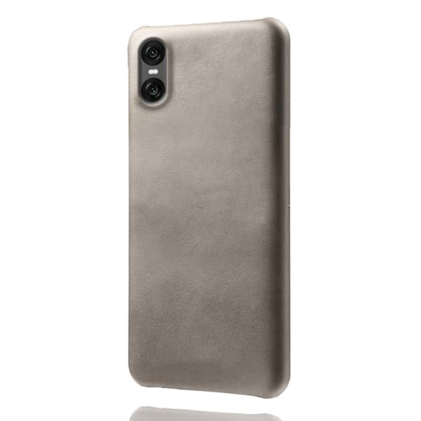 Mobilskal till Sony Xperia 10 VII Calfskin Texture PU-Läder - Grå Grå