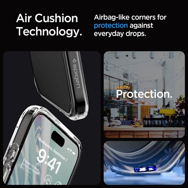 Spigen iPhone 15 Pro Mobilskal Ultra Hybrid - Crystal Clear