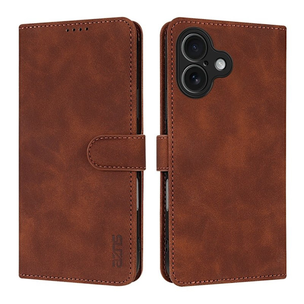 AZNS iPhone 17 Plånboksfodral Konstläder - Brun