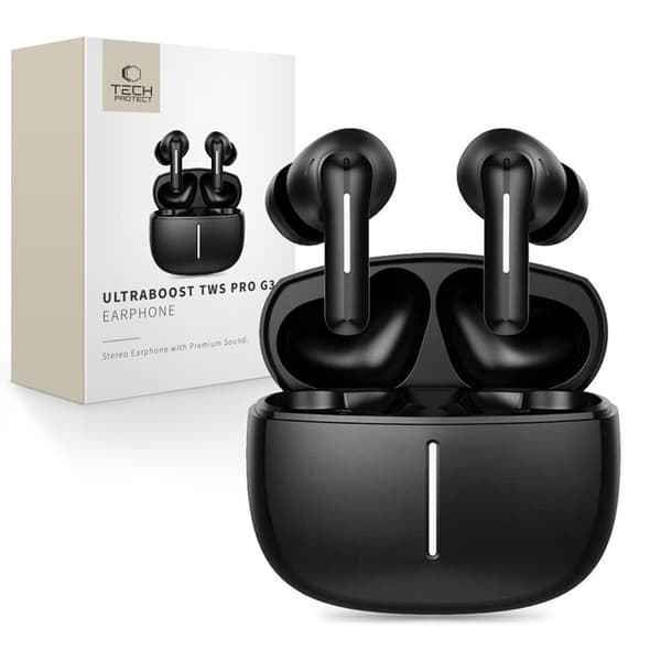 Tech-Protect TWS In-Ear Hörlurar Ultraboost Pro G3 - Svart